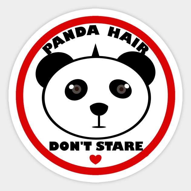 Panda bad hair day Sticker by Nice Surprise